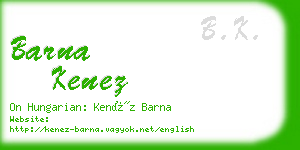 barna kenez business card